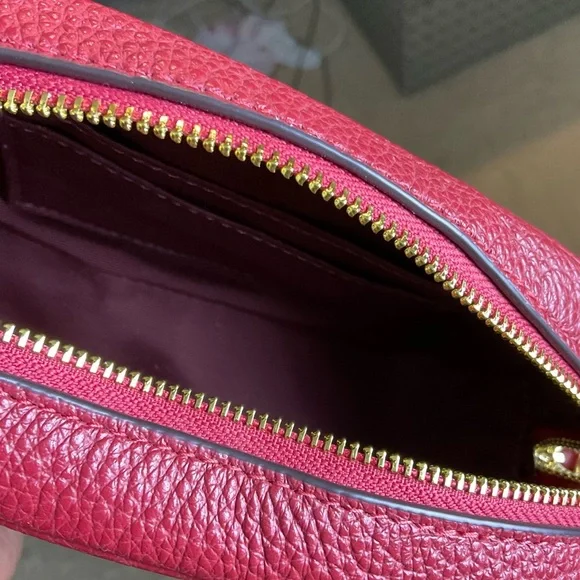 Coach Cherry Red Leather Wristlet - Picture 5 of 7